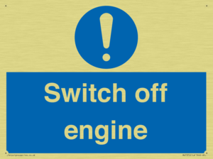 Switch off engine